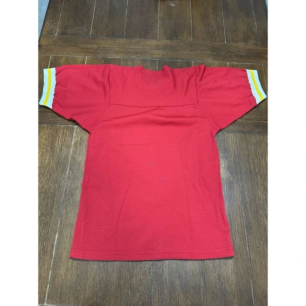 Vintage Kansas City Chiefs Sand Knit Blank Jersey NFL VTG 70s Mens Small
